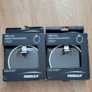 NIB Peerless Chrome Towel Ring (Set of 2)